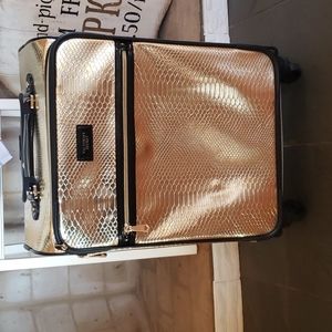 Victorias Secret Carry-on Luggage Suitcase gold and black